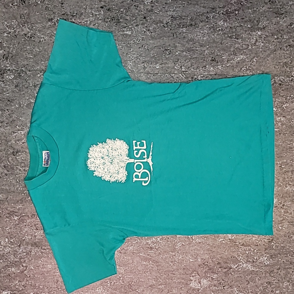 Vintage. Made in USA. Hanes 50/50. Single-stitch. BOISE. Tee-shirt size M